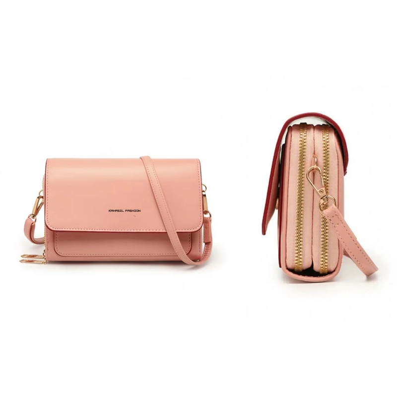Product image KAHASIL - Tas Selempang Wanita Sling Bag Dompet Hp Kulit PU Leather KHTS02 all variant PINK